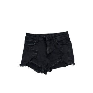 Black Aeropostale distressed denim shorts
